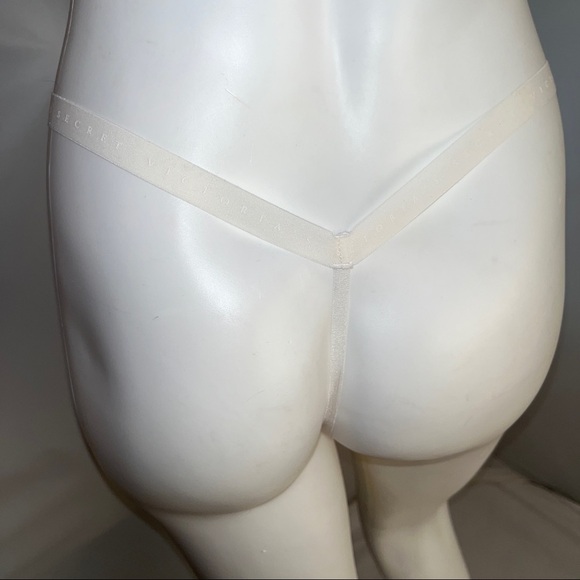 Victoria’s Secret white cotton v-string thong panty M - Picture 3 of 11